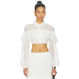 Aniye By Carmen Crop Shirt in Fairy Milk Fairy M?lk