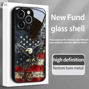 Patriotic Eagle Print TPU Smartphone Case - Distressed American Flag Design Casing, Handheld Cellphone Protection Accessory, Perfectly Compatible with iPhone 17/16/15/14/13/12, Essential for Mobile Devices