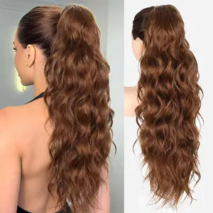 Claw Clip Ponytail Extension 26 Inch Ponytail Extension, Long Wave Ponytail Extensions for Women Fluffy Natural Synthetic Hairpiece for Daily Use