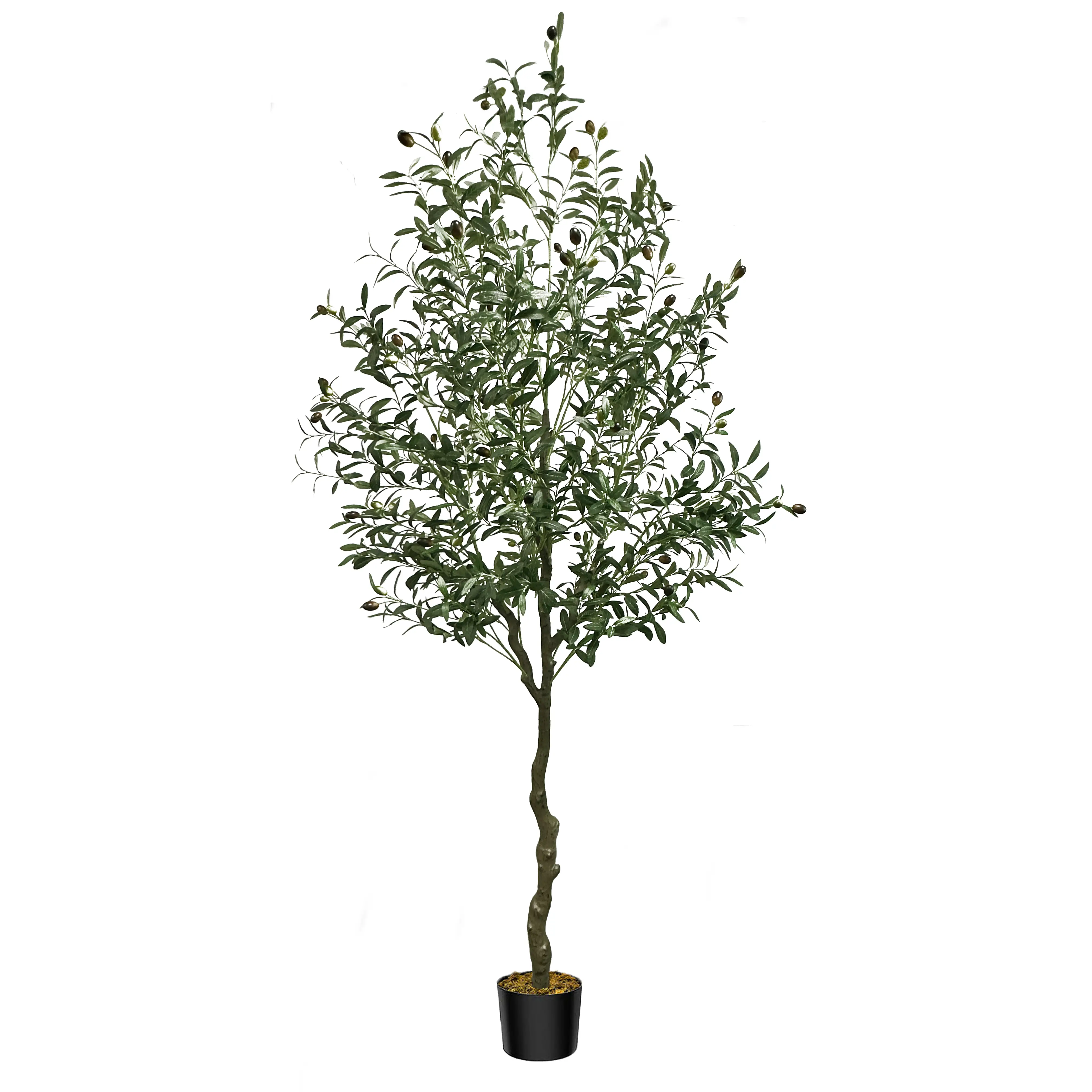 6FT Artificial Olive Tree - Lifelike Faux Olive Plant with Realistic Leaves - Indoor & Outdoor Decor for Home, Living Room, Bedroom, Balcony, Office,