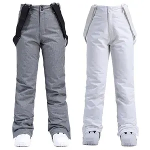 New Ski Pants for Men and Women, Single/Double Board, Windproof and Waterproof, Detachable Elastic Waist, Thickened Warm Cotton Pants for Men