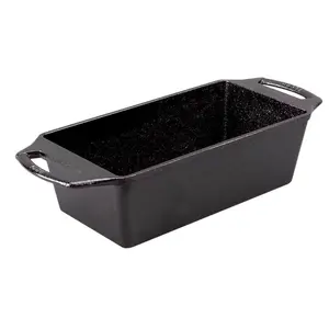 Cast Iron Loaf Pan 8.5x4.5 Inch  Black
