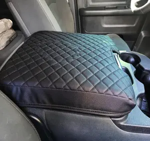 for 2013-2018 Dodge Ram 1500 & 2013-2024 Dodge Ram 1500/2500/3500/ Classic Center Console Cover, Only fit Jump Seat Console, Leather Arm Rest Cover for Dodge Ram Accessories