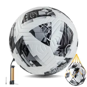 Size 5 Soccer Ball, Waterproof PU Leather, Official Match Ball, with Pump & Needles, Football Balls