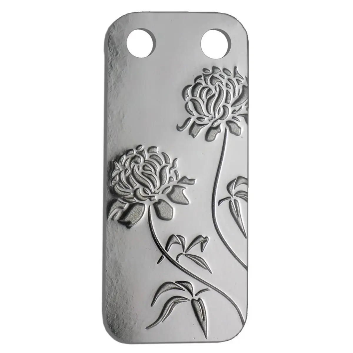 Pamp Suisse Ingot Bloom Peony Pendant 1/5 oz Silver Bar w/ Box & Bag
