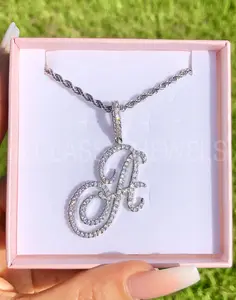 CURSIVE LETTER PENDANT NECKACE