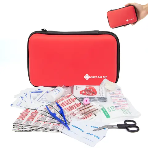 First Aid Kit, Waterproof Compact Medical Kit for Home, Office, Car, Travel & Outdoor Activities, Portable Emergency