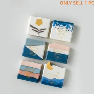 1PC Minimalist Handmade Cold Process Soap, Natural Essential Oil No Irritation, Mild Oil Control Natural Saponification, Original Handmade Texture
