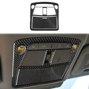 Inner Roof Reading Lifht Frame Car Accessories Interior Cover Trim Modification For INFINITI Q50 2014-2020 Carbon Fiber Sticke