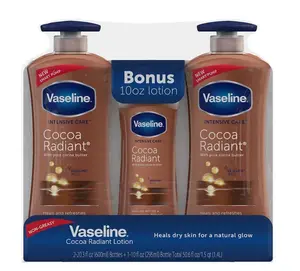 Vaseline Intensive Repair Cocoa Radiant Body Lotion, 2 Pk./20.3 Fl. Oz. with Bonus Bottle, 10 Oz. UNILEVER HOME & PERSONAL CARE Moisturizers