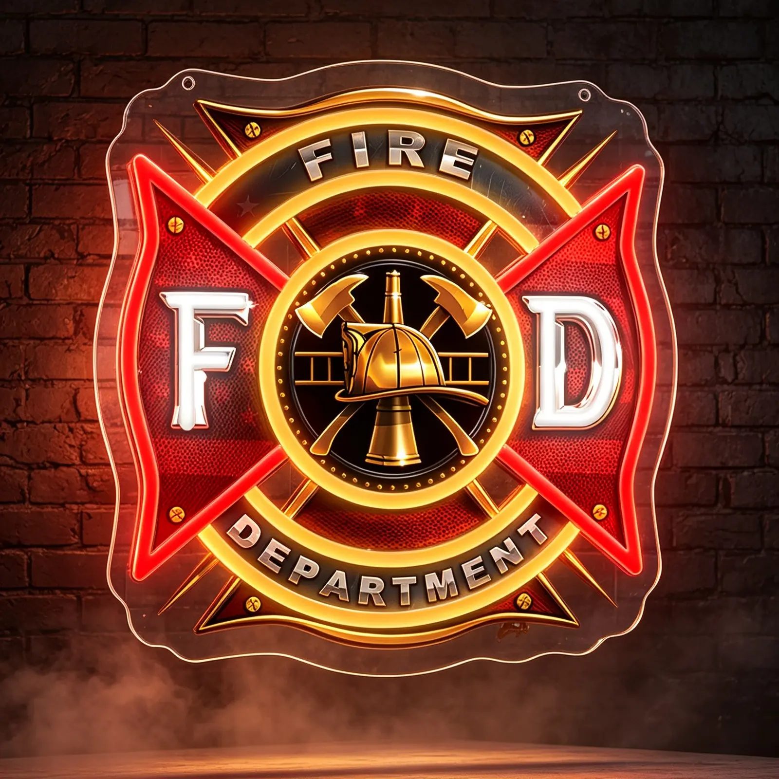 Firefighter Neon Sign Fire Department Neon Sign Light,USB Powered LED Neon Sign, Neon Sign for Home Decor, Home Decor Lighting, Gift for Firefighters and Fire Station Decor