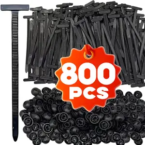 10-800set Self-locking Nylon Universal Cable Tie Buckle Heavy Duty Zip Ties with Pin & Button Car Daily Repair Fastening Strap