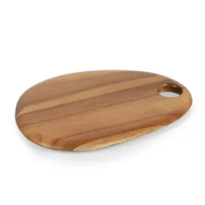 Pebble Shaped Acacia Serving Board 12" x 9", (Natural Acacia)