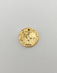 Gold Roman Coin, 18mm (1pc)