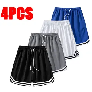 essential shorts，shorts for the summer，men shorts，shorts for summer，Men’s mesh shorts — sports basketball shorts for running, fitness, cycling, hiking, swimming; quick-dry, breathable elastic shorts men's summer