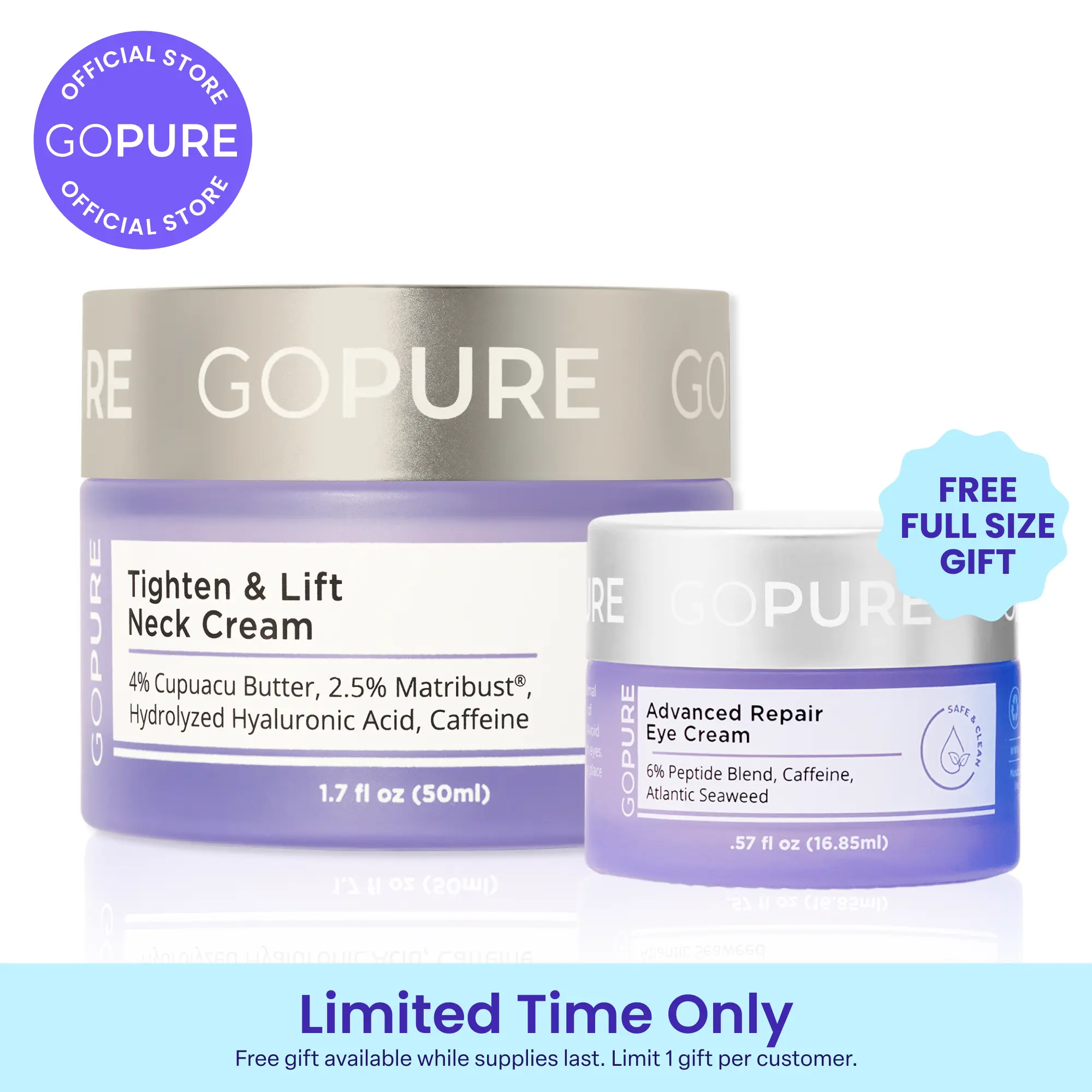 GOPURE Neck Cream Tighten & Lift Firming Cream for Crepey Skin