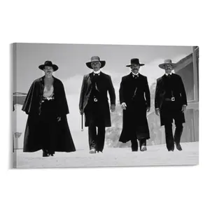 The poster of the 1993 movie "Tombstone", canvas art poster and printed wall art painting, a wall art work in modern minimalist style, an unframed poster.