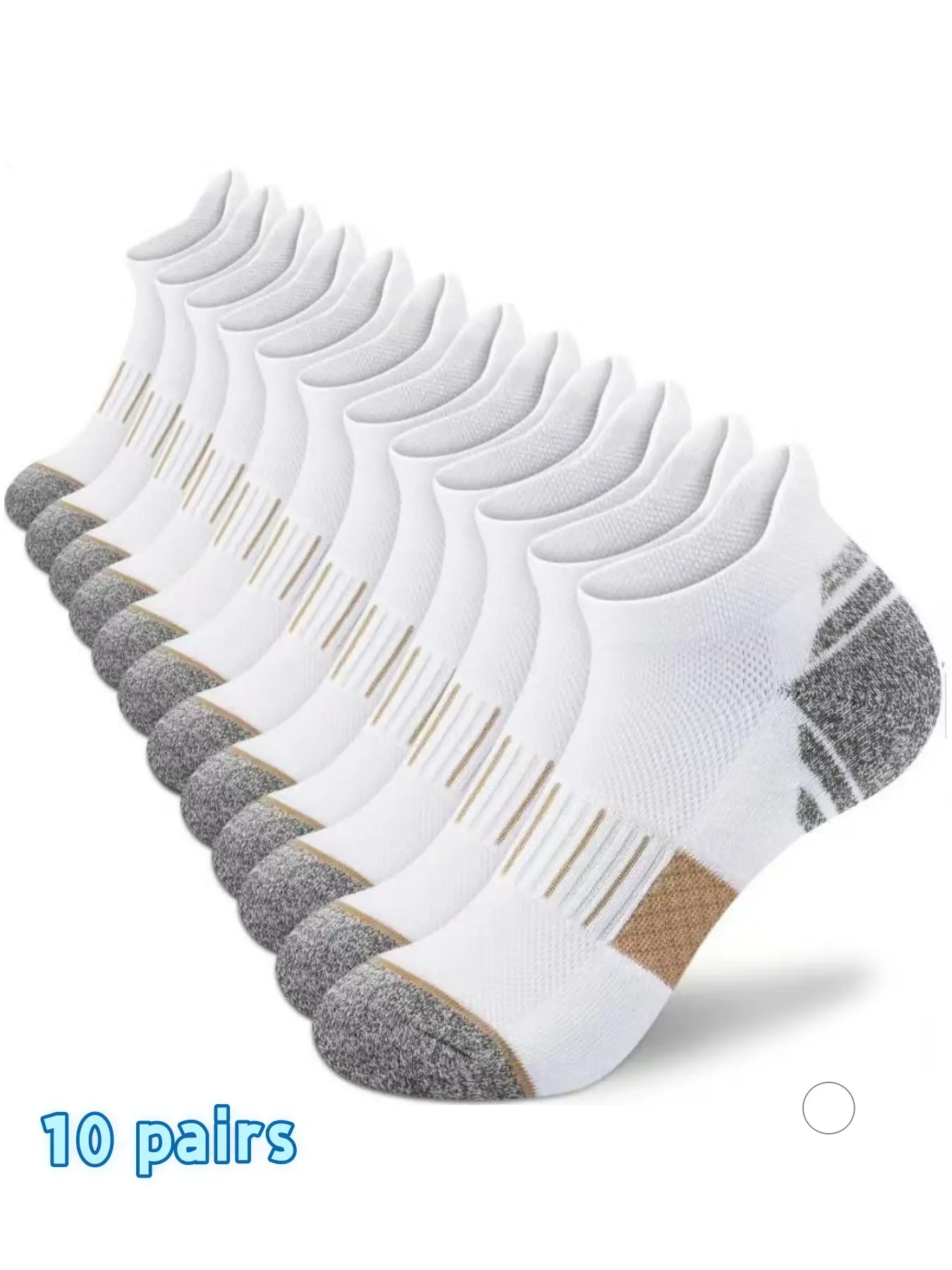 10 pairs of men's summer short socks, soft Breathable knit fabric, comfortable for everyday outdoor wear, casual sports, and versatile boat socks, Daily Wear Socks