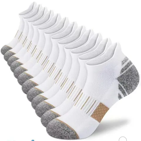 10 pairs of men's summer short socks, soft Breathable knit fabric, comfortable for everyday outdoor wear, casual sports, and versatile boat socks, Daily Wear Socks, Casual Comfy Socks