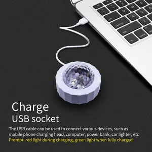 Mini Car Dj Atmosphere Light, Sound Control Music Rhythm Stage Lamp, Home Party Disco Magic Ball Light, Perfect for Parties and Events