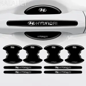4PCS/8PCS Car Door Handle Bowl Protective Stickers Anti-collision Decal For Hyundai Kona Tucson I10 I20 I30 I40 Getz IX35 Venue Veloster Accent