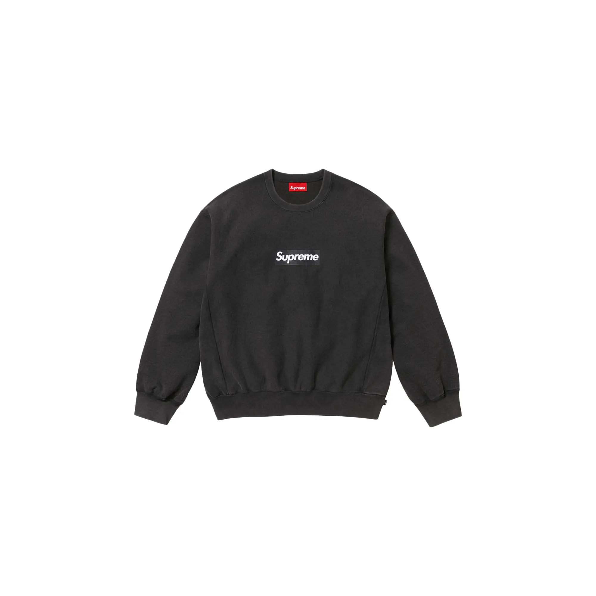 Washed Box Logo Crewneck "SS25 - Black" SU25156