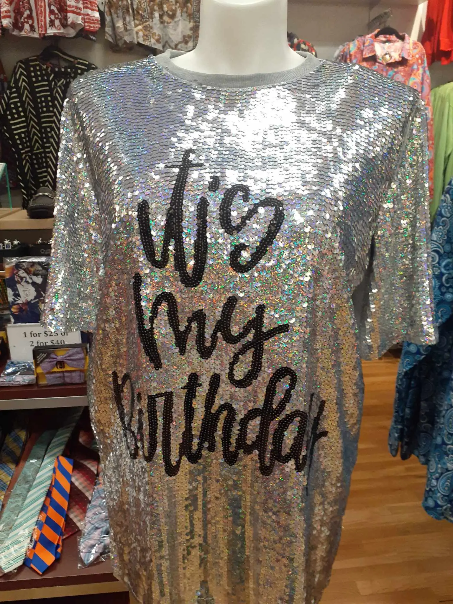 It’s my birthday sequins shirt