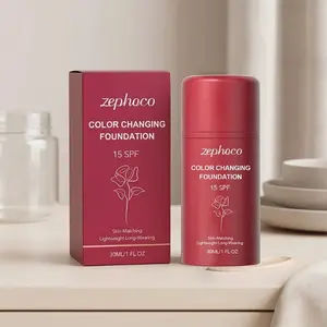 Temperature-Changing Protective Foundation, Hydrating & Sheer, Lightweight & Flawless, Portable for Daily Natural Base Makeup