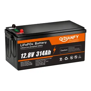 12V 314Ah LiFePO4 Lithium Battery with LCD Display, 200A BMS, 15000+ Deep Cycles, 4019Wh Energy, Low-Temp Protection, Ideal for RV, Marine, Solar, Off-Grid and Home Backup Power