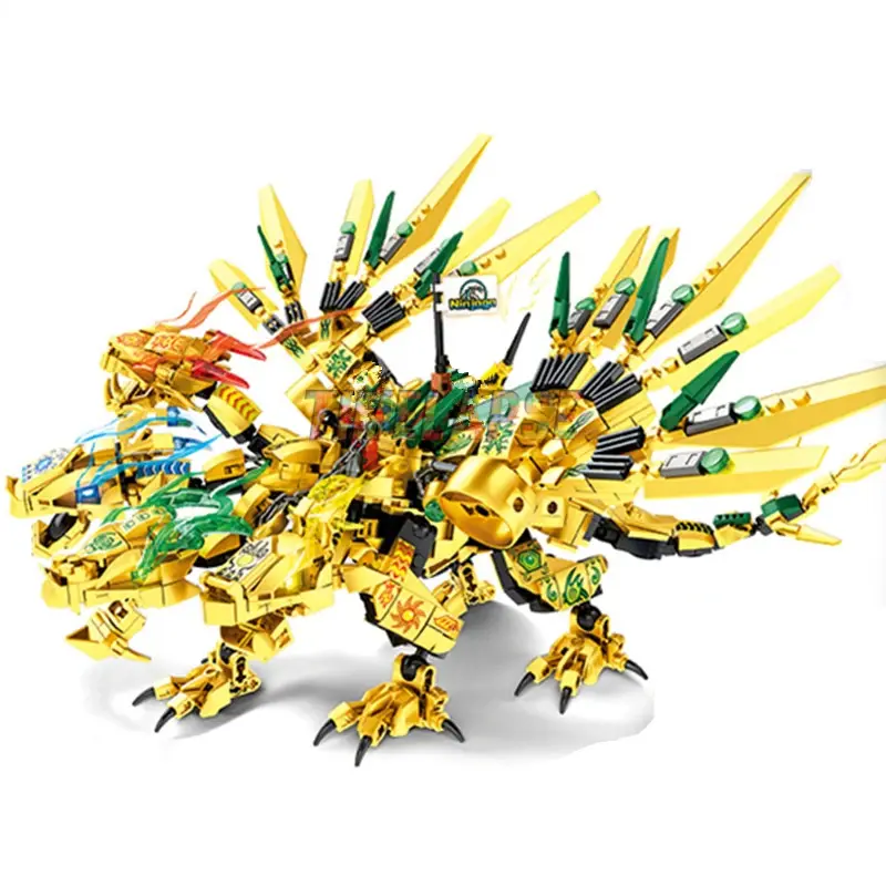 NEW 4-in-1 Golden Dark Bat-Pterodactyl-Dragon Season 15 DIY Building Blocks Kit, 727pcs/806pcs ABS Plastic Classic Model Set for Children Development, Studying, 4In1 Series