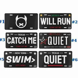 Quite, Catch Me, SWIM , Will Run License Plate, Car Accessory, 12 x 6 , 100% Aluminum, Includes 4 Pre-Drilled Holes, Assembled in the USA