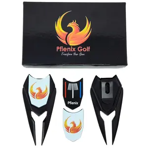 Golf Green Repair Tool with Magnetic Ball Marker by Pfienix