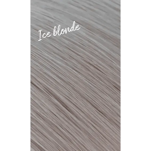 Ice Blonde Wide Tape Weft Hair Extensions for Semi-Permanent Length & Fullness