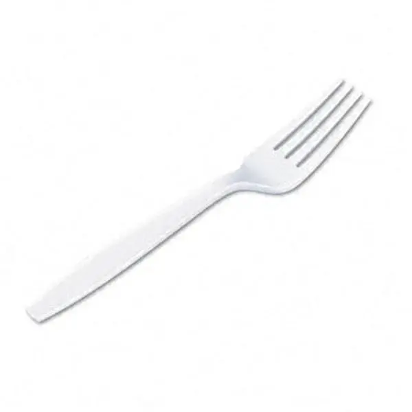 Dixie Heavyweight Thick White Plastic Forks - 1000 Pcs/Carton Sturdy Party Tableware, Ideal for Home, Large Small Culinary Gatherings (No Excess Redundancy)