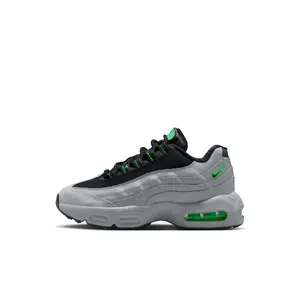 NIKE Air Max 95 Recraft Preschool Shoe, Leather and Mesh Casual Trainer with Max Air Cushioning, Lt Smoke Grey