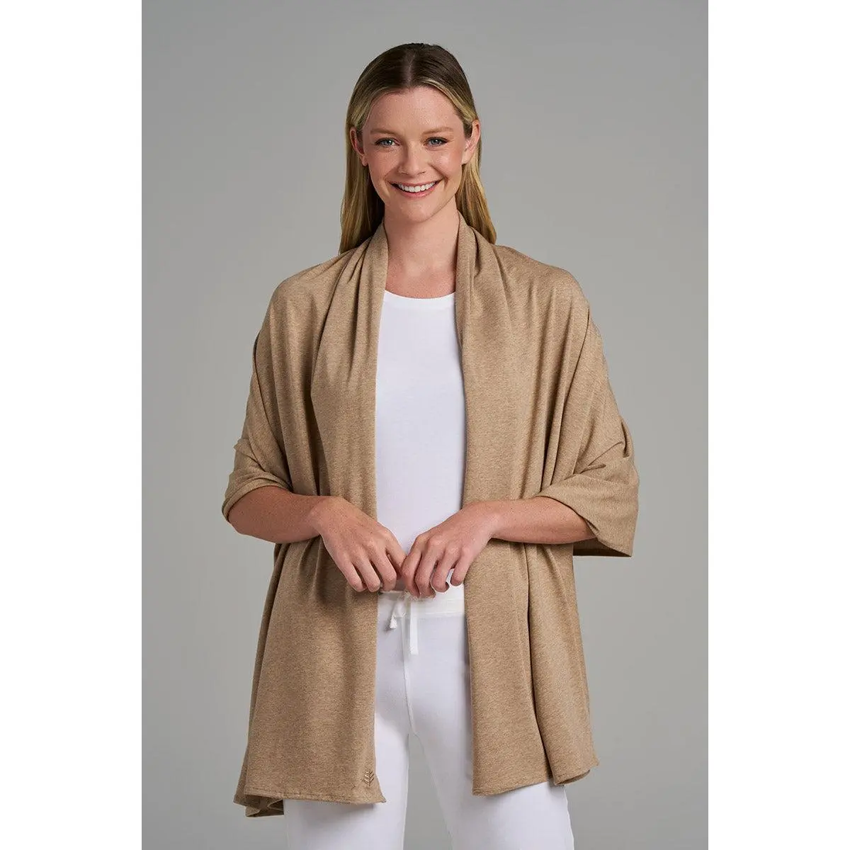 Sanibel | Women's Everyday Beach Shawl | Dark Taupe Heather