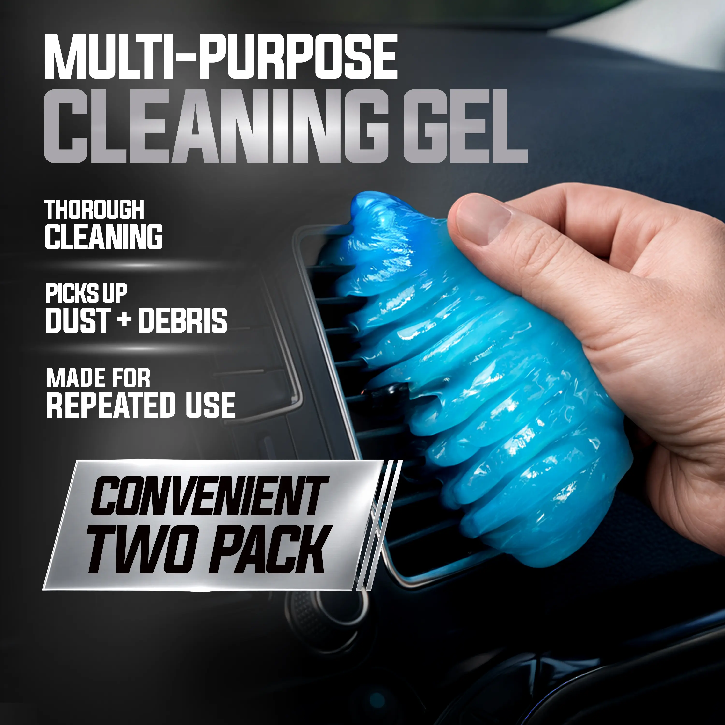 Auto Joe Multi-Purpose Cleaning Gel | Reusable | 2-Pack