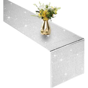 12x108 Inch Disco Ball Party Table Runner  Glitter Foil Table for Bachelorette Party 70's 80's Disco Ball Table Decorations ( Pack)