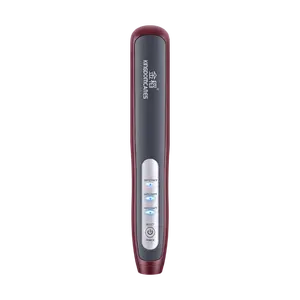 K·SKIN 2-in-1 Hair Straightener & Curler - Mini Lazy Hair Tool KD388B in Burgundy with Multiple Heat Settings