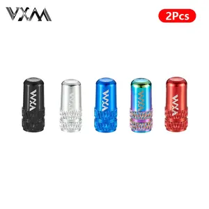 2-Pack Presta Valve Caps, Aluminum Alloy Road MTB Bicycle Tire Covers Protector, French Dustproof Tyre Protectors, Bicycle Parts, Bike Accessories