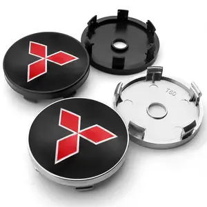 4PCS 60mm Car Wheel Center Hub Cap Badge Sticker Styling Accessories For Mitsubishi Outlander Lancer 10 9 EX ASX RALLIART Eclipse Pajero L200 Colt EVO Competition Car Decals