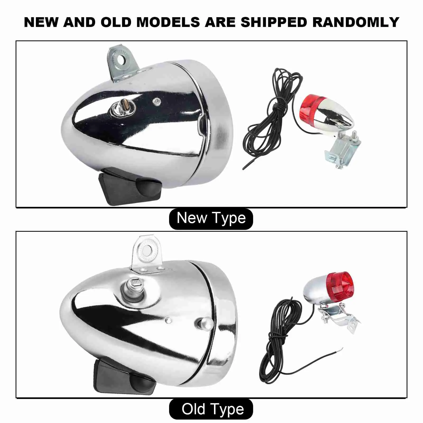 100% Brand New 12V 6W Friction Generator Dynamo Bicycle Light Kit - Headlight & Tail Light Bike Accessory, Fits Most Bicycles, for Bike Travelling, Accessories For Bicycle