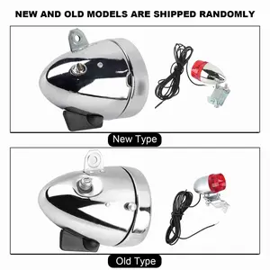 12V 6W Friction Generator Dynamo Headlight Tail Light Kit for Bicycle Motorized Bike