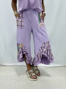 No Surprises Patchwork Pants In 4 Colors