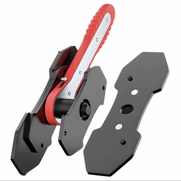 Heavy-Duty Brake Caliper Piston Press Tool-360° Swing Ratchet Hand Wrench with Car Brake Pad Spreader,Universal Expander for Single,Twin and Quad Piston Disc Brakes,Fast Brake Repair Tool for DIYers and Mechanics Truck Vehicle,Portable Press-Fit Wrench
