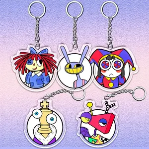 TADC Keychain - The Amazing Digital Circus Acrylic Charms: Pomni Jax Gangle - Cute Characters, Kawaii Bag Charm for Keys, Backpack & Gifts, Collectible Fan Accessory, Aesthetic Game Merch!