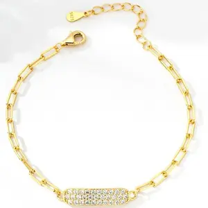 S925 Sterling Silver Bracelet for Women,Minimalist Zircon ,Elegant and Versatile, Dainty Micro-Pavé Design, Unique Luxury Jewelry