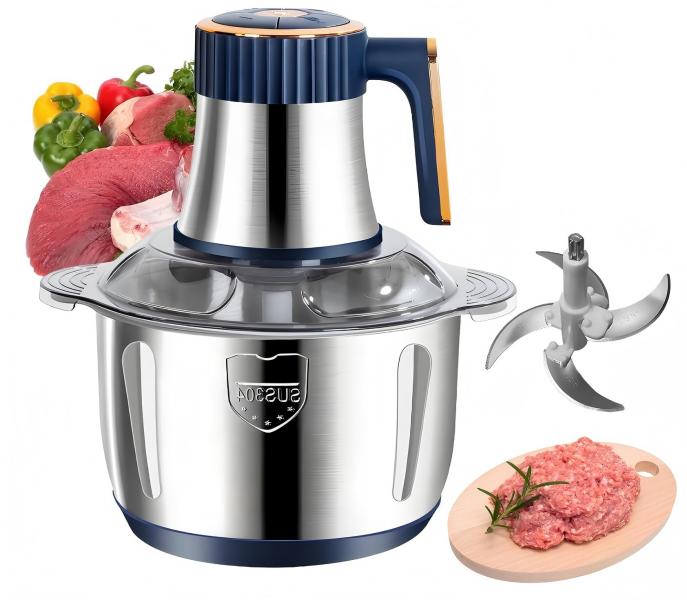 5L Electric Food Processor | 6-Blade Multi-Function Kitchen Chopper for Meat, Vegetables & Baby Food | BPA-Free Stainless Steel
