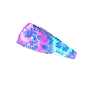 RAVEbandz The Pro - Wide Stretch Headband (Cotton Candy Tie Dye)