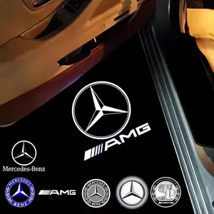 LED Car Door Logo Projector Welcome Ghost Shadow Light Accessories For Mercedes Benz AMG ML GLA W166 GLE C167 B E A C Class W205 W176 W213 GLC X253 GLB X166 W177 W212 X253 X156 X247